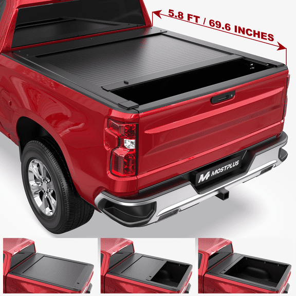 MOSTPLUS 5.8FT Retractable Bed Cover for 2019-2026 Silverado Sierra 1500 Tonneau Cover
