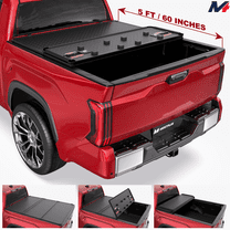 MOSTPLUS 5FT Tri-Fold Hard Tonneau Cover for 2024-2025 2026 Toyota Tacoma Truck Bed Waterproof