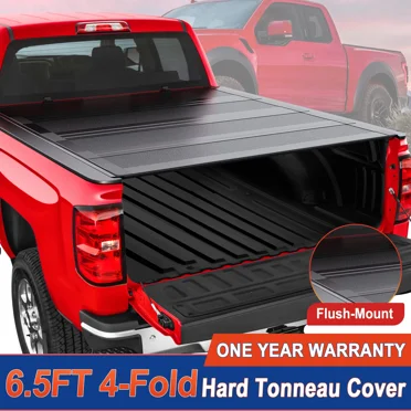 MOSTPLUS 6.5FT 4-Fold FRP Hard Bed Tonneau Cover for 19-24 Dodge Ram 1500 Half Low-Profile