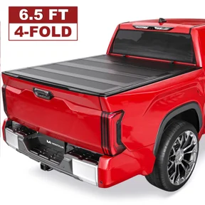 MOSTPLUSÂ 6.5FT 4-Fold Hard Truck Tonneau Cover for 2022-2025 2026 Toyota Tundra Low Profile