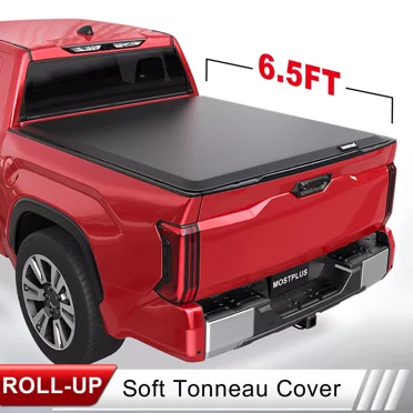 MOSTPLUS 6.5FT Roll Up Truck Bed Soft Tonneau Cover for 2007-13 Toyota Tundra Waterproof