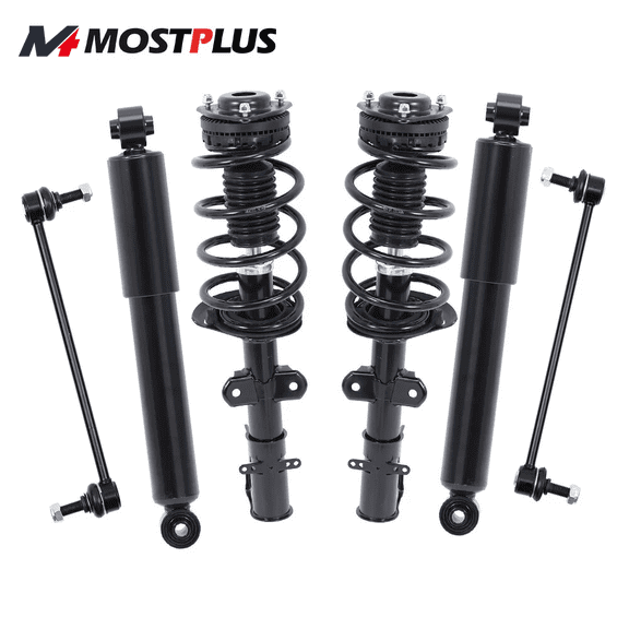 MOSTPLUS 6PCS Front & Rear Struts Sway Bar Link for 08-20 Grand Caravan 08-16 Town & Country