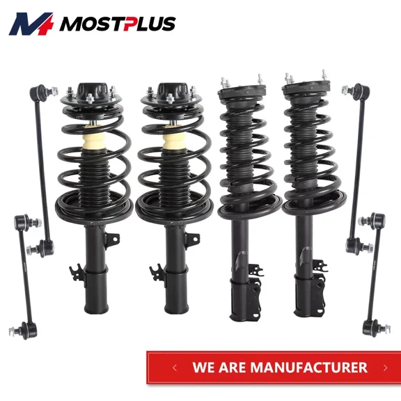 MOSTPLUS 8PCS Front & Rear Struts Shocks w/ Sway Bar Links for 1997-2001 Toyota Camry 2.2L