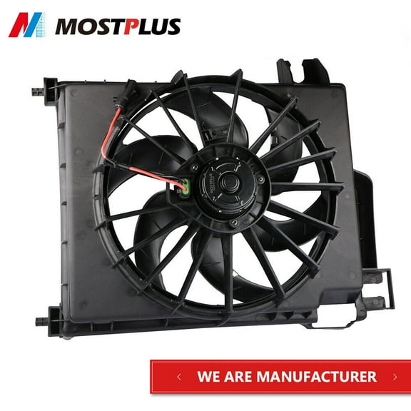 MOSTPLUS AC Condenser Cooling Fan ASSY for 2001-2008 Dodge Ram 1500 2500 3500 5103464AB