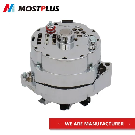 MOSTPLUS Alternator for 110Amp Chrome 1 Wire Self Exciting Street Rod GM 305 350 BBC SBC