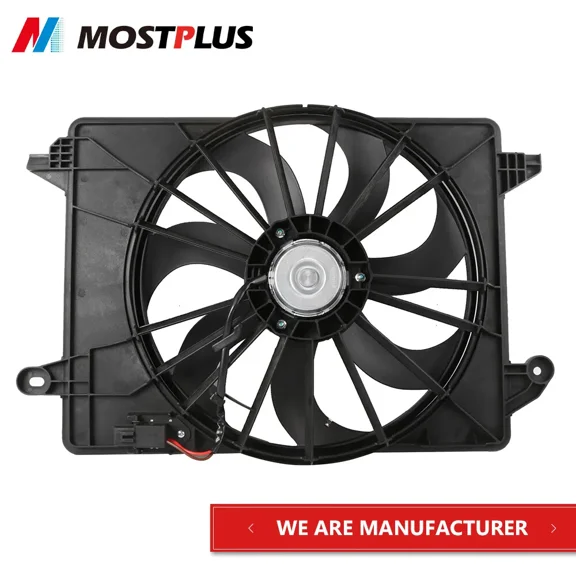 MOSTPLUS Black Radiator Cooling Fan Assembly for Dodge Charger Challenger Chrysler 300