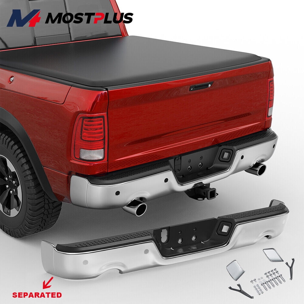 1X Chrome Rear Bumper Assembly For 2009-2018 Ram 1500 w/ Dual Exhaust w/o Sensor 1X Chrome Rear Bumper Assembly For 2009-2018 Ram 1500 w/ Dual Exhaust w/o Sensor