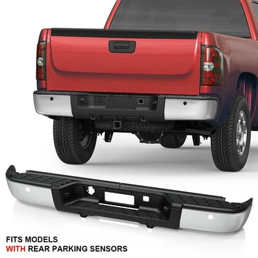 MOSTPLUS Chrome Rear Bumper for 2007-2013 Chevy Silverado GMC Sierra w/ Parking Sensors