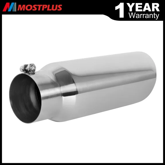 MOSTPLUS Diesel Exhaust Tip 3" Inlet 4" Outlet 12 Inch Long Stainless Steel Bolt On