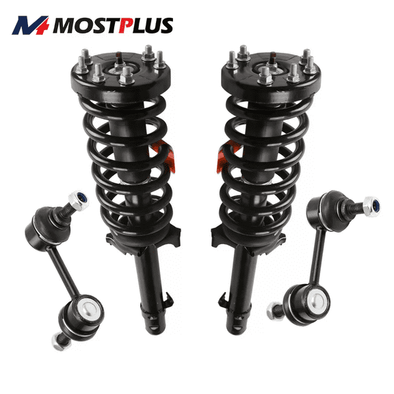 MOSTPLUS Front Complete Shock Struts w/ Spring Sway Bars for 2008-2012 Honda Accord 2.4L