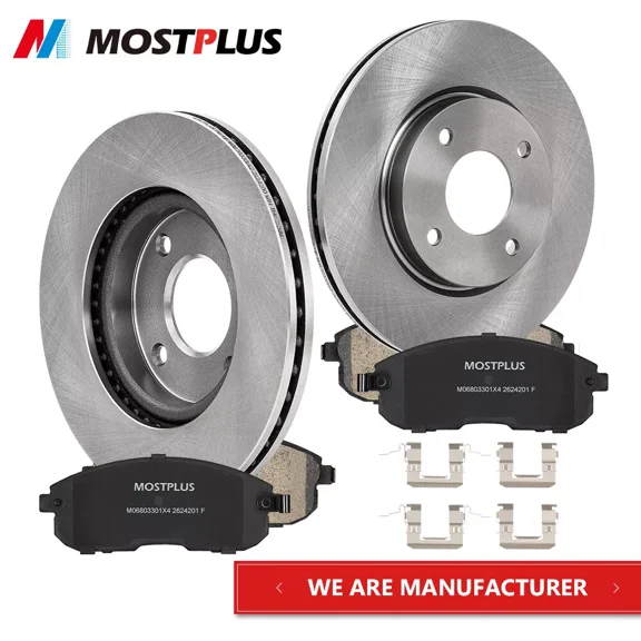 MOSTPLUS Front Disc Rotors & Ceramic Brake Pad for 2009-2014 Nissan Cube 2007-2012 Sentra