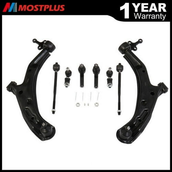 MOSTPLUS Front Lower Control Arms Sway Bars Tie Rods Kit for 2000-2006 Nissan Sentra
