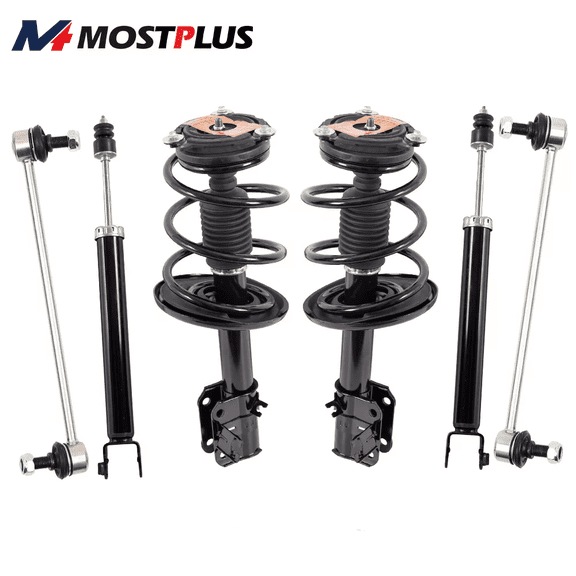 MOSTPLUS Front & Rear Shock Strut w/Coil Spring Sway Bar End Link for 13-18 Nissan Altima