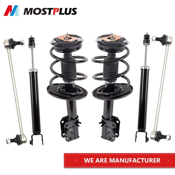 MOSTPLUS Front & Rear Shock Strut w/Coil Spring Sway Bar End Link for 13-18 Nissan Altima