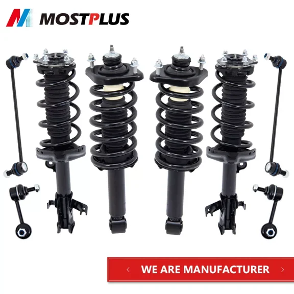 MOSTPLUS Front & Rear Struts Coil Spring Assembly w/ Sway Bars for 2012-2014 Honda CR-V FWD