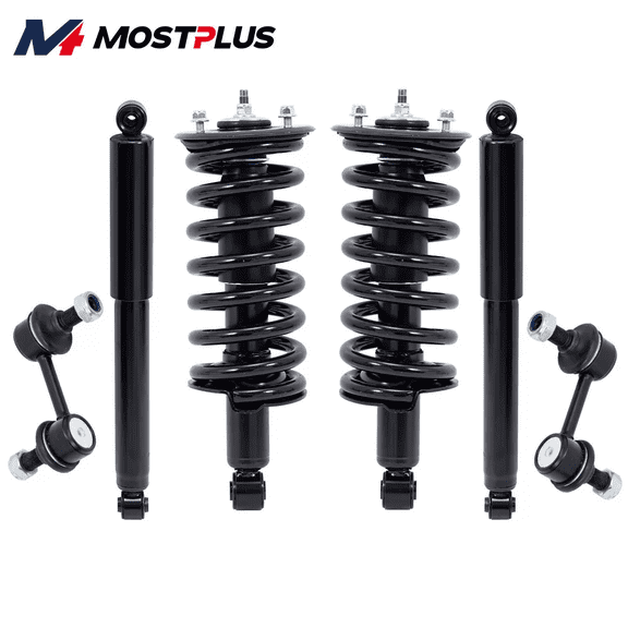 MOSTPLUS Front & Rear Struts Shock Absorbers Sway Bar Links for 2004-2015 Nissan Titan 4WD