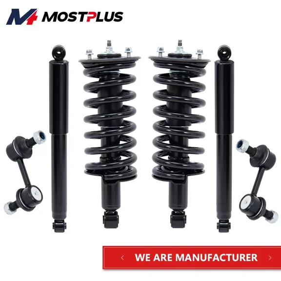 MOSTPLUS Front & Rear Struts Shock Absorbers Sway Bar Links for 2004-2015 Nissan Titan 4WD