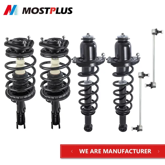 MOSTPLUS Front & Rear Struts Shocks w/Spring Sway Bars End Links for 2004-2009 Toyota Prius