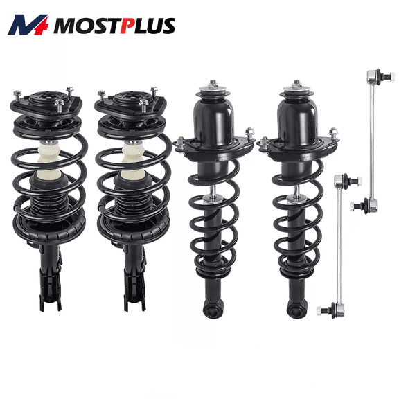 MOSTPLUS Front & Rear Struts Shocks w/Spring Sway Bars End Links for 2004-2009 Toyota Prius