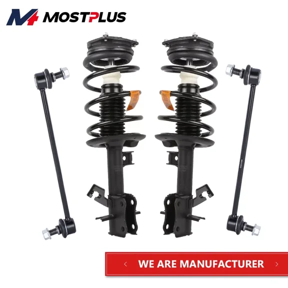 MOSTPLUS Front Strut Spring Assy & Sway Bar Link for 2007-2012 Nissan Sentra