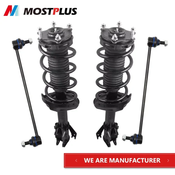 MOSTPLUS Front Struts Shocks w/ Coil Spring Sway Bars End Links for 2007-2014 Honda CR-V