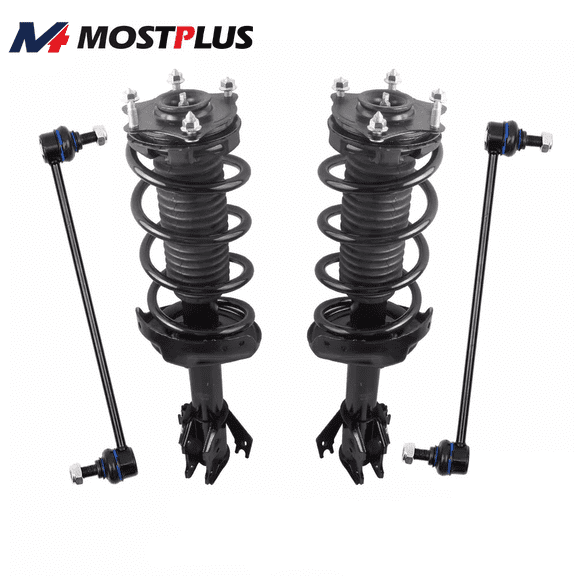 MOSTPLUS Front Struts Shocks w/ Coil Spring Sway Bars End Links for 2007-2014 Honda CR-V