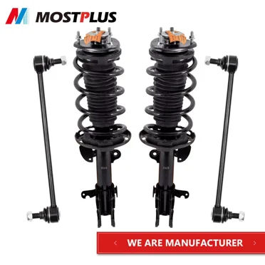 MOSTPLUS Front Struts w/ Coil Spring Sway Bar Links for 2009-2015 Honda Pilot EX LX 3.5L
