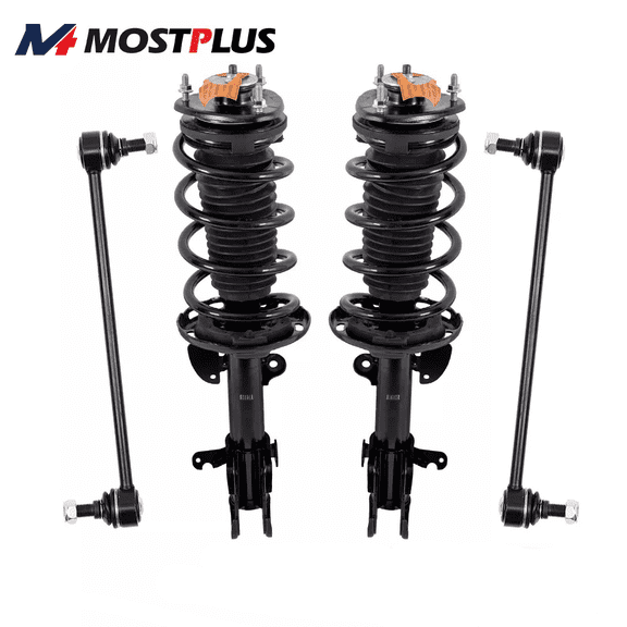 MOSTPLUS Front Struts w/ Coil Spring Sway Bar Links for 2009-2015 Honda Pilot EX LX 3.5L