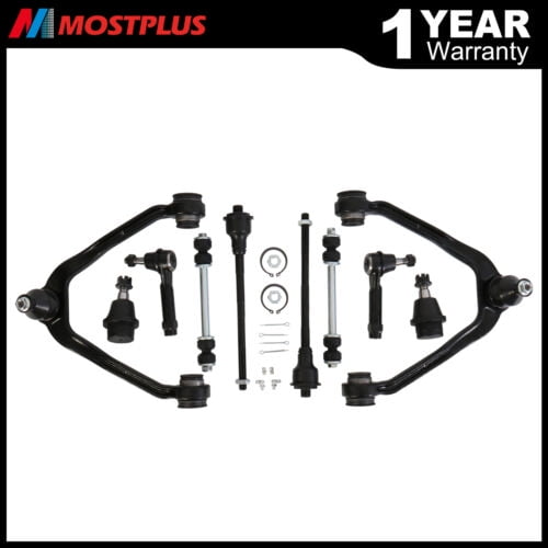 MOSTPLUS Front Upper Control Arms Tie Rod Kits for Chevy Silverado GMC Yukon Sierra 1500
