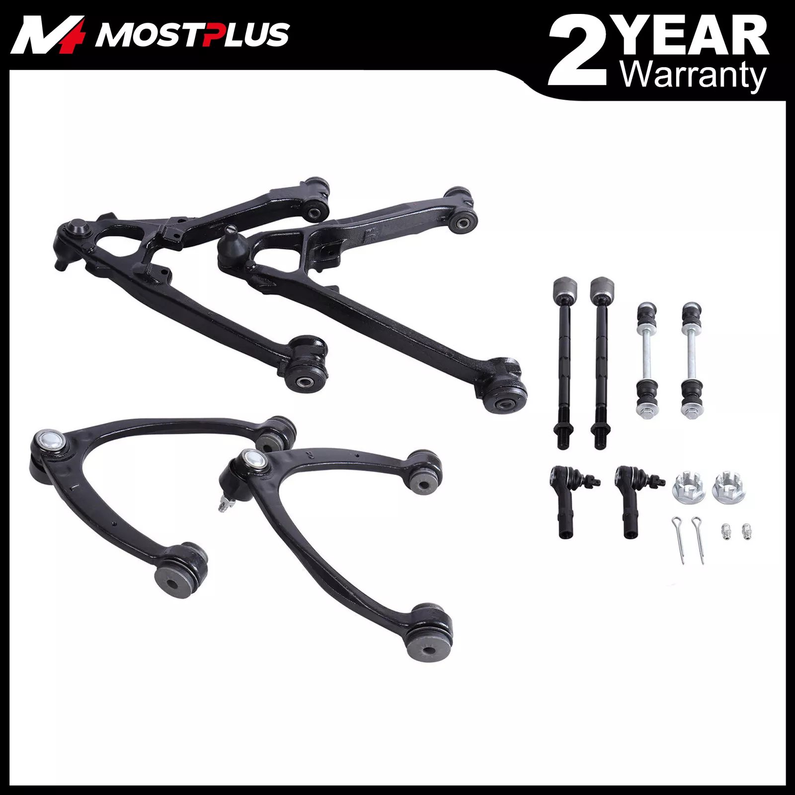 MOSTPLUS Front Upper Lower Control Arms for Chevy Silverado Tahoe GMC Sierra 1500 Yukon