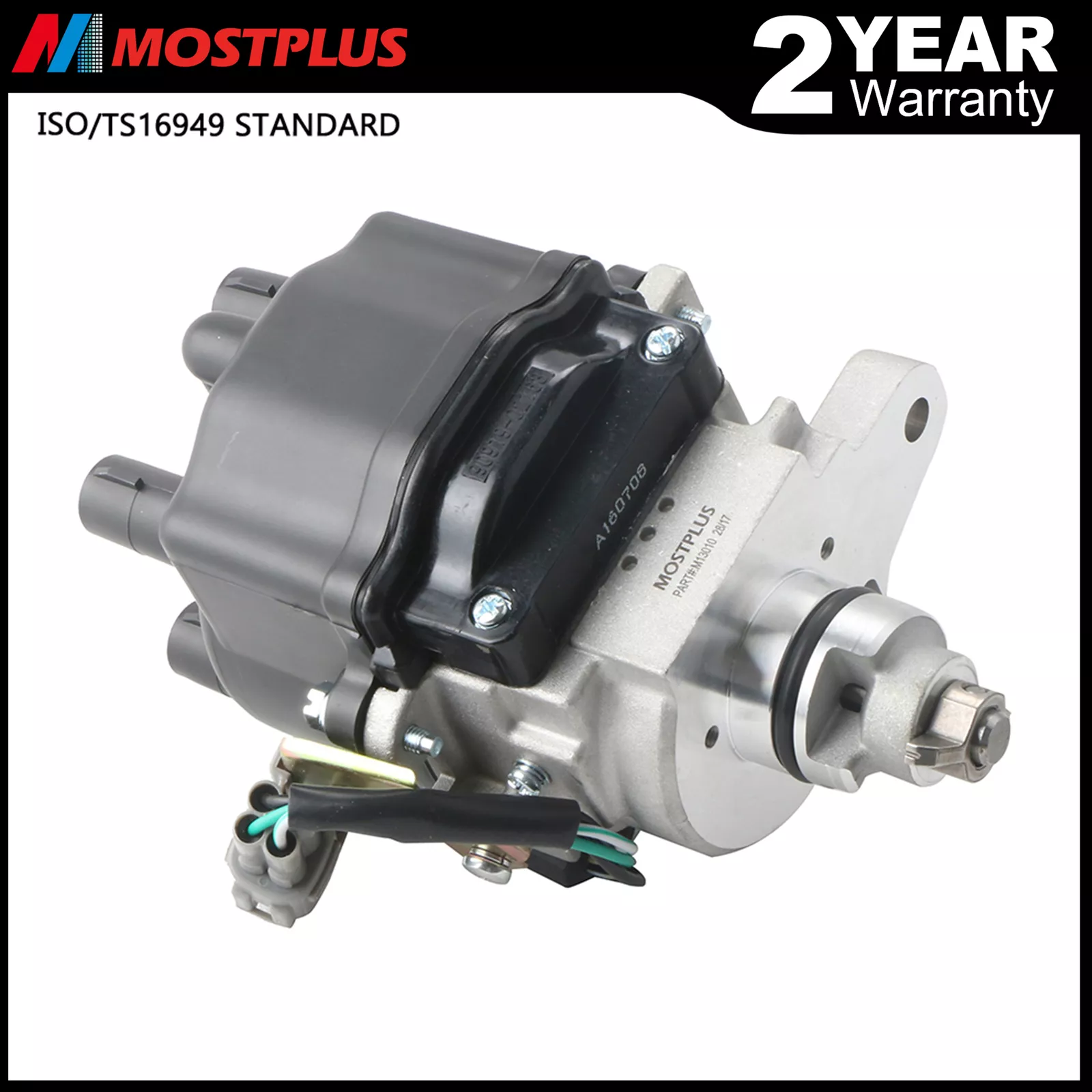 MOSTPLUS Ignition Distributor for Toyota Corolla Celica 1.8L 1.6L 4 Pins 19050-16030