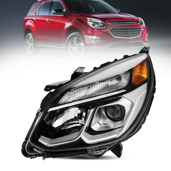 MOSTPLUS Left Driver Projector Headlight Headlamp for 2016-2017 Chevy Equinox Halogen