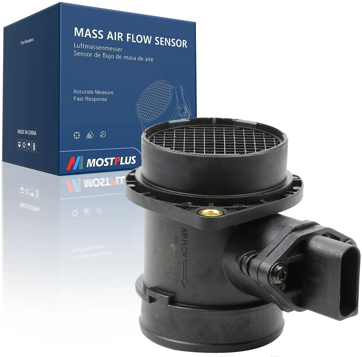 MOSTPLUS Mass Air Flow Sensor MAF for A4 TT Golf Jetta Passsat 1.8T 0280218063 06A906461L