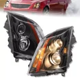 thumbnail image 1 of MOSTPLUS Pair Black Headlights w/ Bulbs for 2008-2014 Cadillac CTS 4-Door Sedan Halogen, 1 of 9