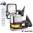 thumbnail image 1 of MOSTPLUS Pair Chrome Power Heated LED Signal Tow Mirrors for 2003-2007 Chevy Silverado GMC Sierra, 1 of 7