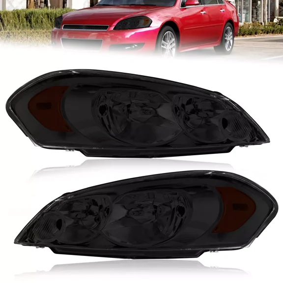 MOSTPLUS Pair Front Headlights Lamps for Chevy 2006-2013 Impala 2006-2007 Monte Carlo