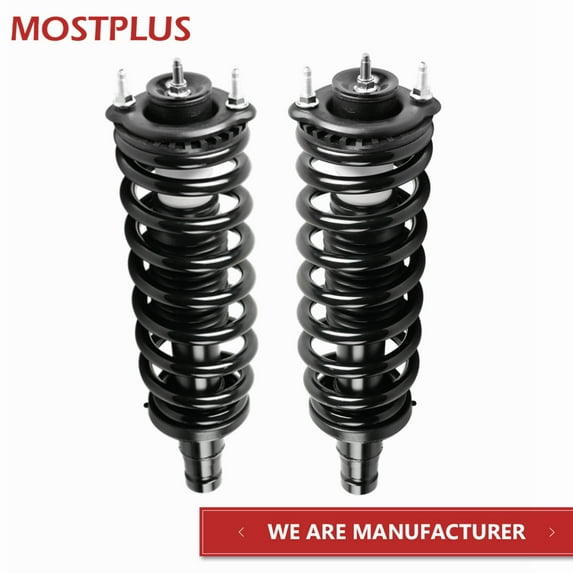MOSTPLUS Pair Front Shock Struts Assembly for Chevy Trailblazer GMC Envoy Buick Rainier New