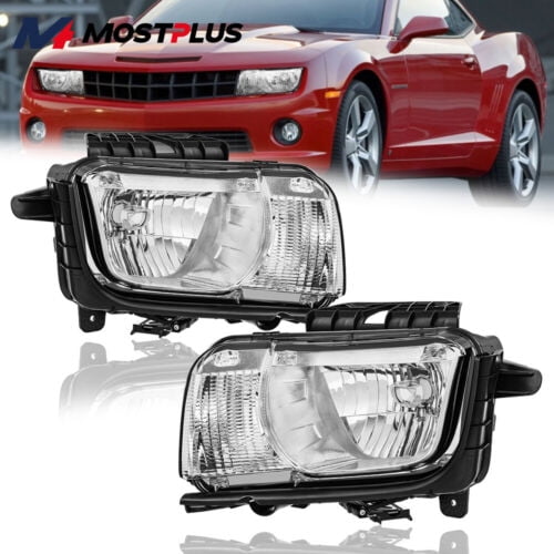 MOSTPLUS Pair Halogen Headlight Front Lamp Halogen for 2010-2013 Chevy Camaro GM2503346