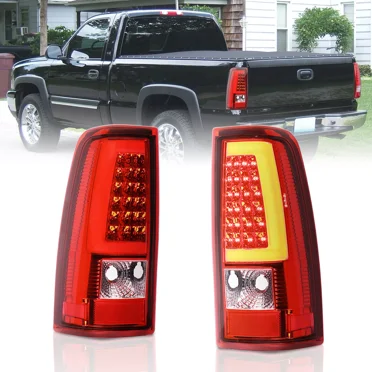 MOSTPLUS Pair LED Tail Lights Brake Lamps RED for 2003-2006 Chevy Silverado 1500 2500 3500