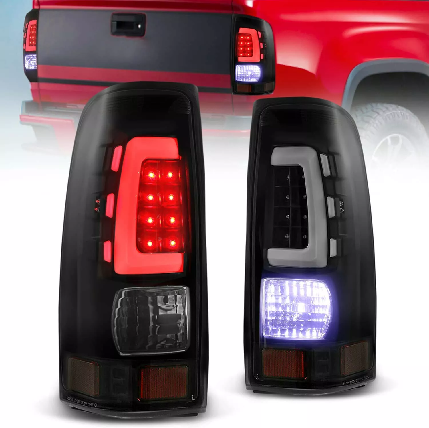 For 1999-2006 Chevy Silverado 1500 2500 3500 GMC Sierra Tail Lights Pair Lamps E - Foto 13