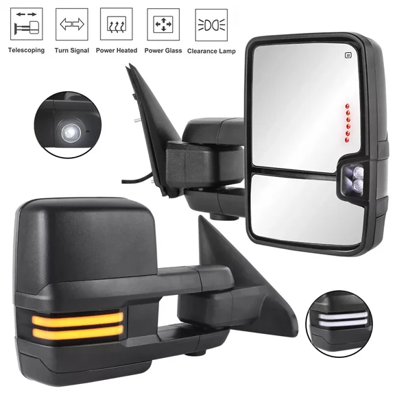 MOSTPLUS Pair Power Heated Tow Mirror for 2009-2018 Dodge Ram 1500-3500 w/Dynamic Signal