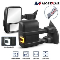 MOSTPLUS Pair Power Heated Tow Mirrors Assembly for 2008-2016 Ford F250 F350 F450 F550