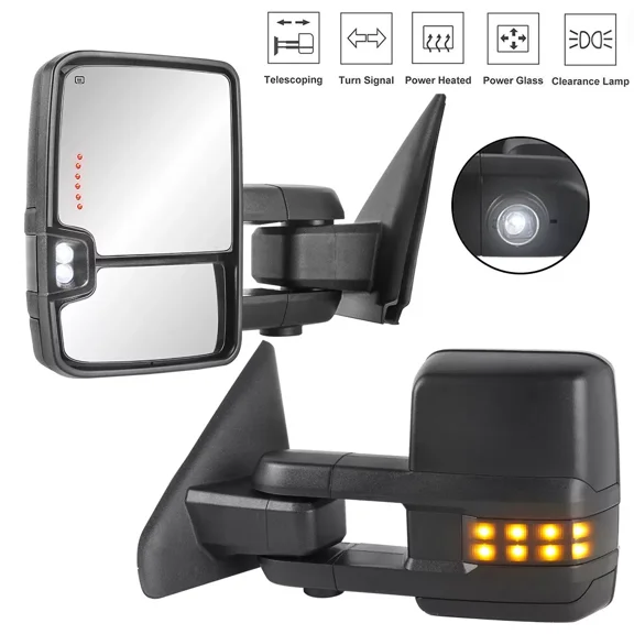 MOSTPLUS Pair Power Heated Tow Mirrors w/ Signal for 02-08 Dodge Ram 1500 03-09 2500 3500