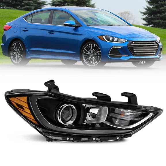 MOSTPLUS Passenger Side Front Lamp Headlight Assembly for 17-18 Hyundai Elantra Halogen