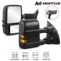 MOSTPLUS Power Heated Tow Mirrors w/ Smoke Turn Signal for 99-07 Ford F250/F350/F450/F550