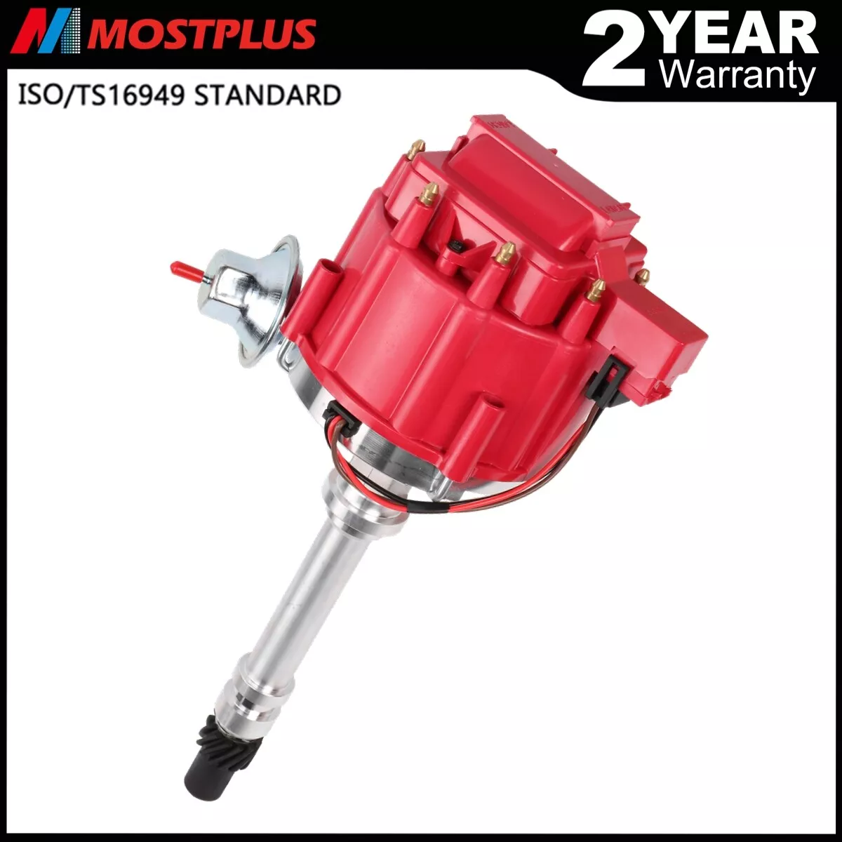 MOSTPLUS Racing Distributor w/ 65K Coil 7500RPM-350 for Chevy V8 HEI 454 SBC BBC