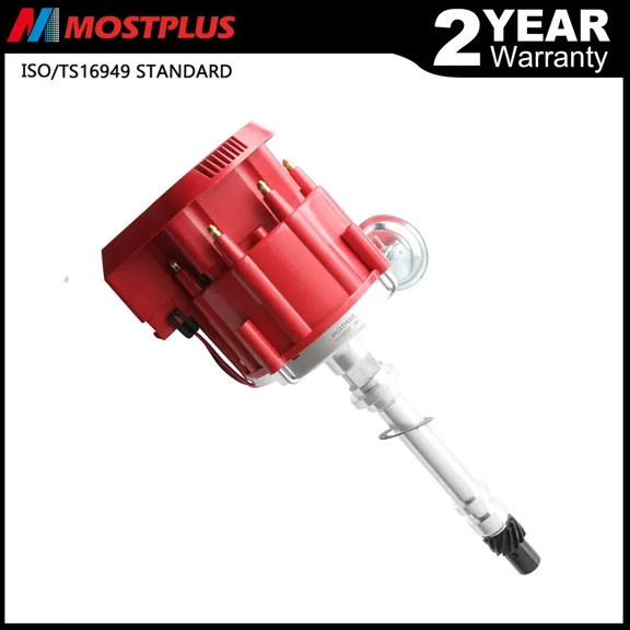 MOSTPLUS Racing HEI Distributor Red Cap Super Coil for Chevy SBC 305/350/400 Small Block