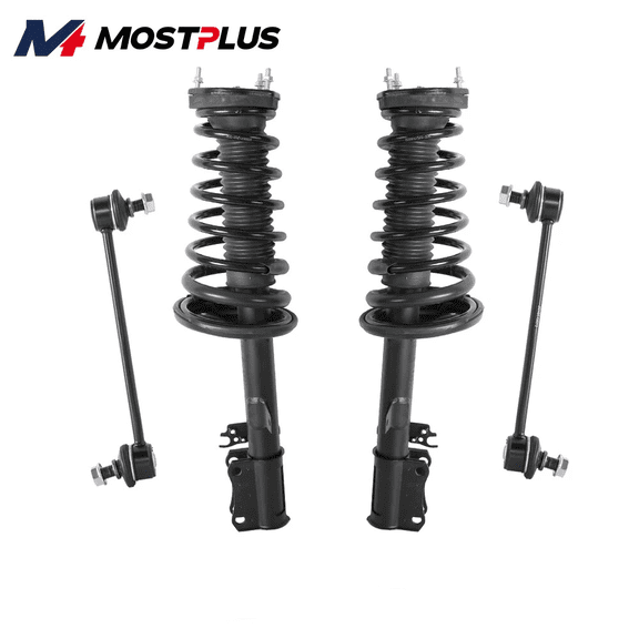 MOSTPLUS Rear Coil Spring Strut Assembly & Sway Bar Link for Toyota Camry Solara