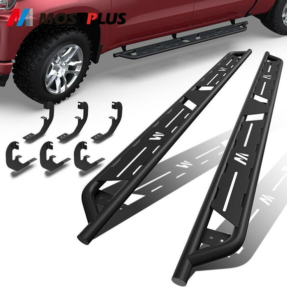 MOSTPLUS Running Boards Side Steps Nerf Bars for 2019-2024 Silverado Sierra 1500 Crew Cab