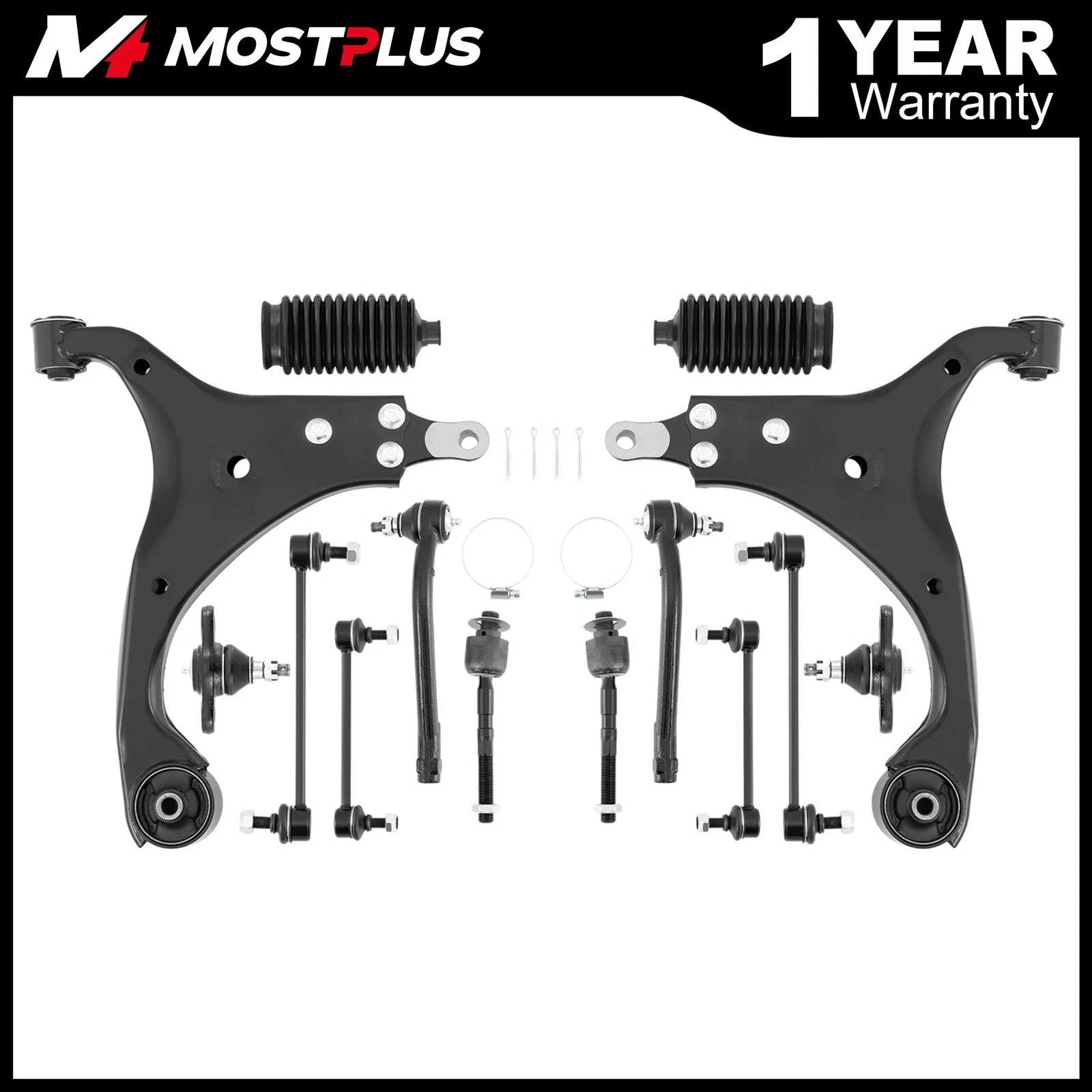 MOSTPLUS Set(14) Front Lower Control Arms w/ Ball Joints for 2007-2012 Hyundai Elantra